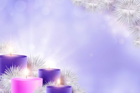 Free Vector | Realistic purple candles advent background Advent Wallpaper, Advent Background, Advent Images, Candle Background, Christmas Desktop Wallpaper, Worship Backgrounds, Banks Logo, Purple Candles, Christmas Desktop