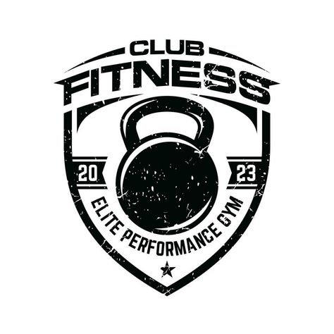 Vintage Kettlebell Gym Fitness Logo Vector Template Crossfit Logo Design, Crossfit Logo, Gym Icon, Fitness Logo, Vector Template, Heart Tree, Cityscape Photos, Logo Banners, Nature Backgrounds