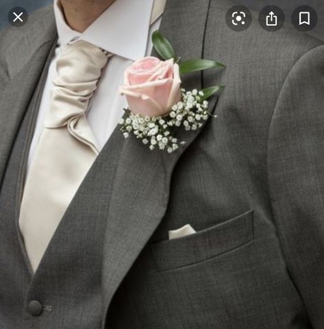 Pink Rose Buttonhole, Pink Rose Boutonniere, Boutineer Wedding, Rose Buttonhole, Pink Boutonniere, Rose Boutonniere, Pale Pink Roses, Stylish Wedding Dresses, Corsage Wedding