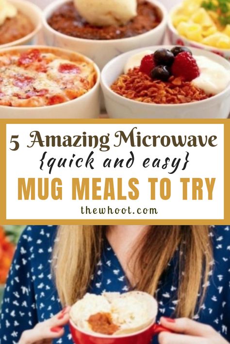 microwave mug meals Microwave Recipes Dinner, Mug Meals, Mug Pizza, Meals To Try, Microwave Mug Recipes, Mug Dinner, Easy Microwave Recipes, Microwave Meals, Microwave Mug