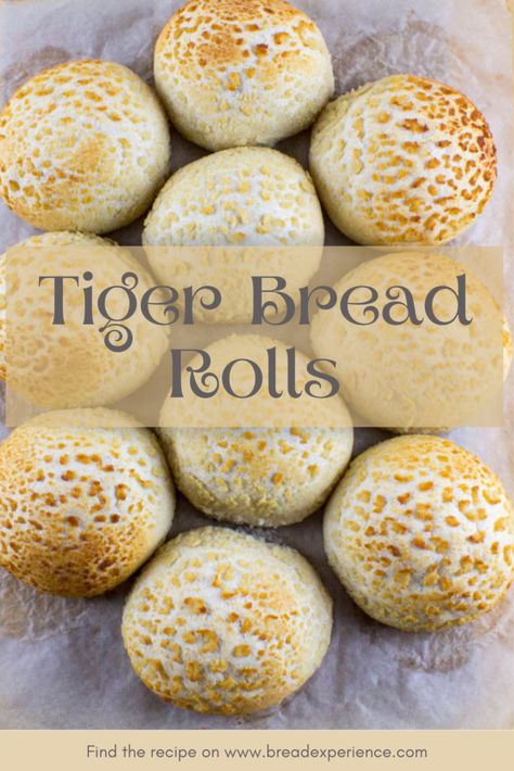 Tiger Bread Rolls cooling on a rack Dutch Crunch Bread, Tiger Bread, Rolled Sandwiches, Bread Baker, Panko Bread Crumbs, Sandwich Bread, A Tiger, Instant Yeast, Bread Flour