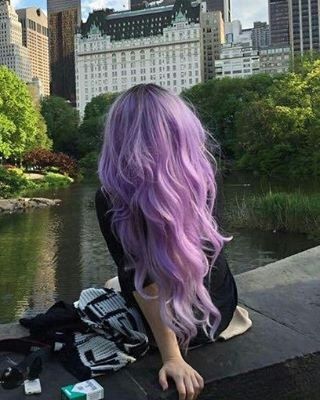 Pinkish Purple Hair, Faded Purple Hair, Pastel Lilac Hair, Pastel Lavender Hair, Lavender Hair Color Ideas, Lilac Hair Color, Pastel Purple Hair, Lavender Hair Colors, Unicorn Hair Color