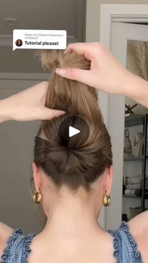 Bun With Curls, Kim Hair, Low Buns, The Bun, Easy Bun Hairstyles, Hair Bun Tutorial, Excess Hair, A Ponytail, Updo Hairstyles