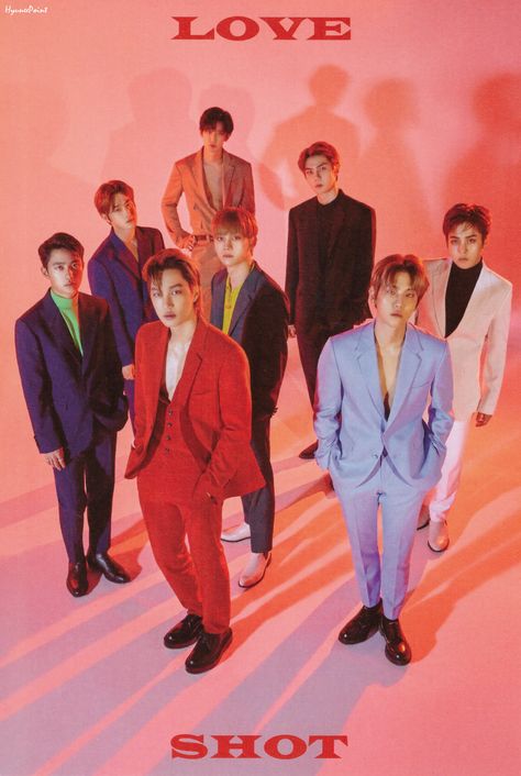 #EXO | ❤︎EXO❤︎ | 'LOVE SHOT' | The 5th Repackage Album Love Shot Exo, Exo Poster, Exo Group Photo, Love Shot, Exo Group, Exo Album, Exo Lockscreen, Exo Ot12, Baekhyun Chanyeol