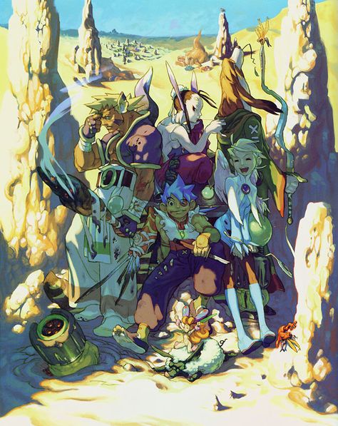 Breath of Fire IV - Main Characters Breath Of Fire, Breathing Fire, Capcom Art, Video Game Art, Game Artwork, Street Fighter, Character Design Inspiration, Manga Art, Painting & Drawing