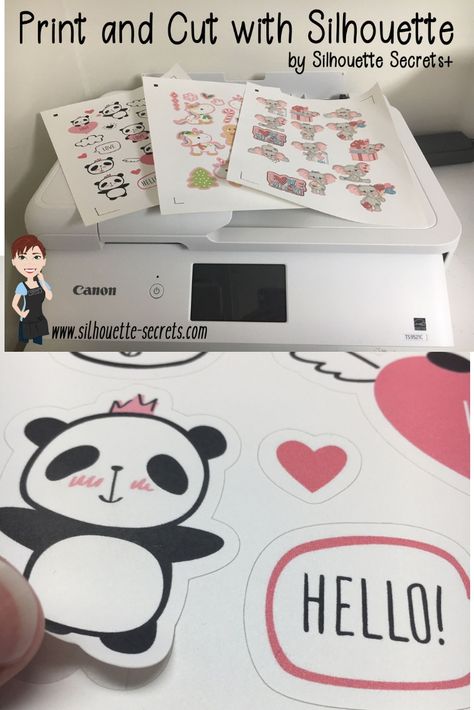 Stickers On Silhouette Cameo, Cameo Silhouette Projects To Sell, Silhouette Cameo Stickers, Silhouette Portrait 3 Ideas, Make Stickers With Silhouette, Stickers With Silhouette Cameo, Print And Cut Silhouette, Silhouette Portrait Projects, Silhouette Cameo Projects Beginner