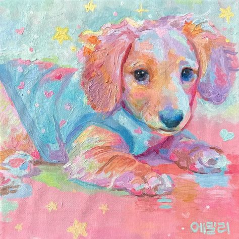 Emily Dunlap | Artist 🥞🫧✨ (@emilydunlap.art) • Photos et vidéos Instagram Dog Portraits Painting, Dog Portraits Art, Animal Portraits Art, Cute Paintings, Art Prompts, Rainbow Art, Cute Animal Drawings, Cool Art Drawings, Cute Wallpaper Backgrounds