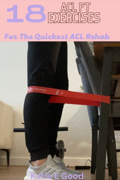 acl pt exercises Torn Acl Exercises, Knee Physical Therapy Exercises, Medial Knee Pain, Acl Surgery Recovery, Knee Ligament Injury, Pt Exercises, Acl Knee, Acl Rehab, Knee Replacement Exercises