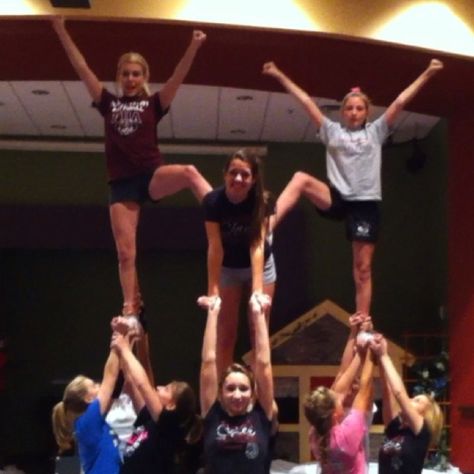 11 person pyramid option (small varsity) 11 Person Pyramid Cheer, Cheer Formations, Cheer Pyramids, Youth Cheerleading, Cheerleading Pyramids, Cheer Hacks, Cheer Team Pictures, Youth Cheer, Celebrities Quotes