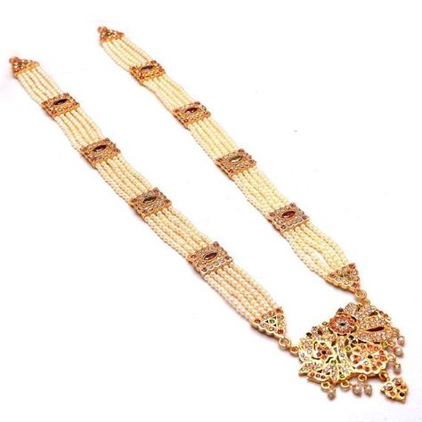 Mughal Flower, Rani Haar, Amazon Jewelry, Long Pearl Necklaces, Bridal Fashion Jewelry, Indian Jewelry Sets, Pearl Jewelry Necklace, Jewelry Pearl, Gold Necklace Set