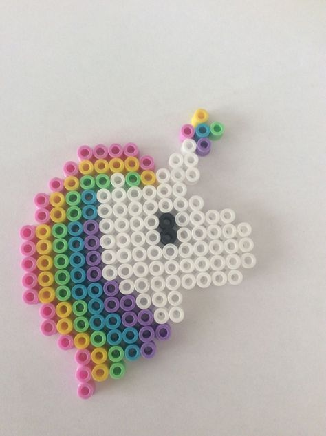 perle a repasser licorne facile Unicorn Crafts For Kids, Perler Bead Designs, Hamma Beads Ideas, Perler Creations, Melty Bead Patterns, Beads Patterns, Art Perle, Pony Bead Patterns, Motifs Perler