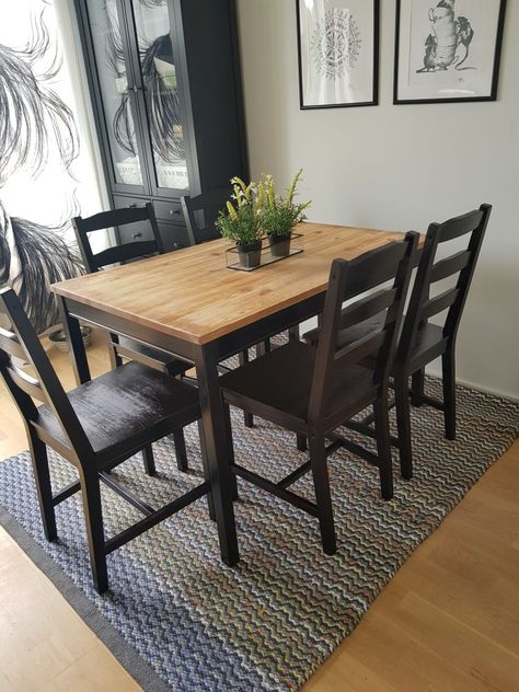 Ikea Jokkmokk Table Makeover, Diy Ikea Dining Table, Jokkmokk Table Decor, Jokkmokk Table Makeover, Jokkmokk Table Hack, Ikea Dining Table Makeover, Jokkmokk Table, Ikea Jokkmokk, Ikea Dining Table