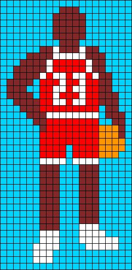 Basketball Pixel Art, Football Pixel Art, Pixel Quilting, Michael Jordan Basketball, Pearl Beads Pattern, Easy Pixel Art, Christmas Bathroom, Jordan Basketball, Loom Pattern