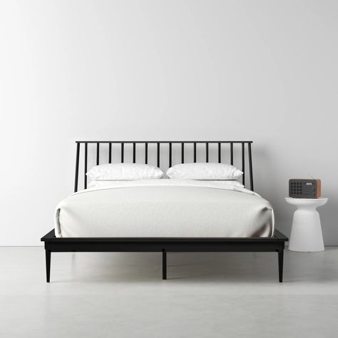 Mercury Row® Heiss Low Profile Bed & Reviews | Wayfair Spindle Bed, Bed Platform, Classic Bed, Hillsdale Furniture, Queen Platform Bed, Wood Bed Frame, Wayfair Furniture, Solid Wood Bed, Wooden Bed Frames