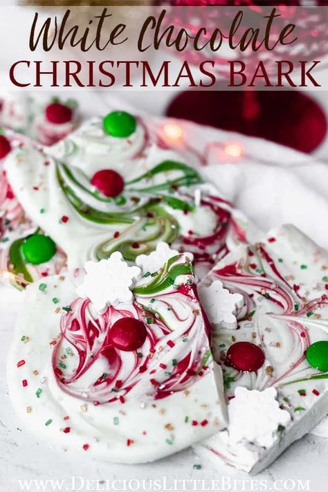 White Chocolate Christmas Bark is an easy recipe for a fun holiday treat. This recipe is made with white chocolate, red and green candy melts, candy, and festive sprinkles. It’s a great recipe to make… More Recipes With White Chocolate, Chocolate Christmas Bark, White Chocolate Christmas, Candy Bark Recipes, Christmas Bark Recipes, Christmas Candy Easy, Christmas Bark, Fun Holiday Treats, Animals Jokes