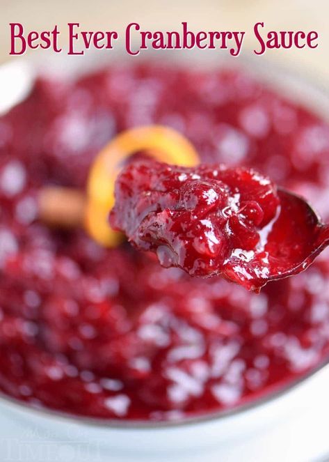 Best Ever Cranberry Sauce Cranberry Sauce Thanksgiving, Best Cranberry Sauce, Easy Cranberry Sauce, Canned Cranberries, Canned Cranberry Sauce, Relish Recipe, Thanksgiving Food Sides, Mom On Timeout, Cranberry Relish