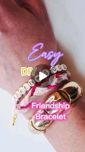 The Fashion Class: Sewing in NYC on Instagram: "Wanted to show off more of these easy friendship "swiftie" bracelets using fabric, beads, and ribbon clamps! They're so easy, check out some more fun designs at the end of the video! Want instructions? Just comment below and I'll message you. 
#braceletmaking #bracelettutorial #braceletstacks #diyjewelry #easydiy" Ribbon Friendship Bracelet, Swiftie Bracelets, Friendship Bracelets With Beads, Friendship Bracelets Tutorial, Fabric Bracelets, Fabric Beads, Bracelet Tutorial, Fun Designs, Diy Fabric