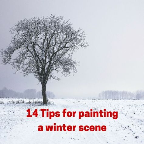 Winter Scenes To Paint, Winter Scene Paintings, Tips For Painting, Winter Landscape Painting, Christmas Paintings On Canvas, Barn Painting, Winter Illustration, Winter Watercolor, Painting Snow