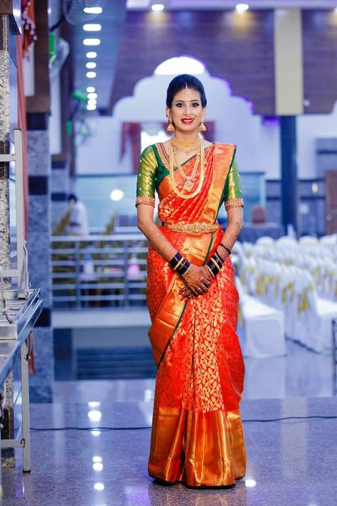 Marriage Saree, Indian Bride Saree, Saree Color Combinations, Latest Embroidery Blouse Designs, South Indian Bride Saree, Bride Saree, Lehenga Saree Design, Sarees South Indian, Cotton Blouse Design