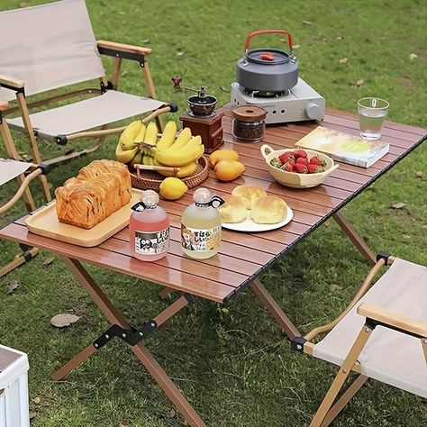 Faster shipping. Better service Campsite Ideas, Camp Table, Outdoor Folding Table, Camping Table, Egg Roll, Outdoor Picnic, Creature Comforts, Comfy Chairs, Outdoor Picnics