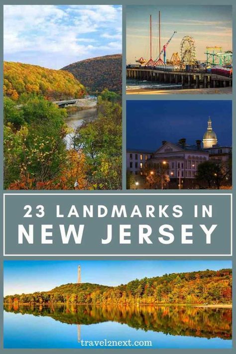 21 Amazing New Jersey Landmarks For Your 2021 Bucket List Manhattan Skyline, Seaside Towns, Jersey City, New York State, Natural Wonders, Beautiful Beaches, New Jersey, Manhattan, Bucket List