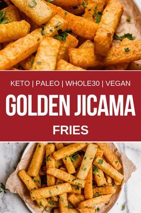 Are you missing french fries? Try these golden jicama fries. These baked jicama fries are a perfect side dish for those following keto, low carb, paleo, whole30, and vegan diets. Ditch the french fries and try these baked jicama fries. #realbalancedblog #jicamafries #ketorecipes #whole30 #paleorecipes Jicama Fries, Keto Side, Dish Ideas, Keto Vegan, Low Carb Side Dishes, Keto Side Dishes, Keto Diet Menu, Vegan Keto, Low Carb Paleo