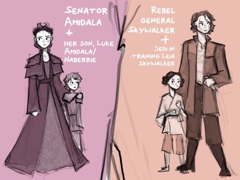 Leia And Anakin, Luke And Anakin, Star Wars Alternate Universe, Skywalker Family, Padmé Amidala, Anakin And Padme, Star Wars Love, Star Wars Jokes, Battle Star