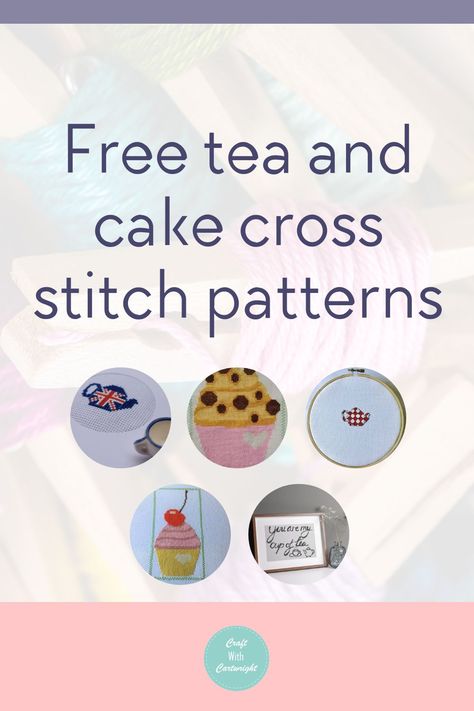 Free tea and cake cross stitch patterns - Cross Stitch Tea Cups Patterns Free, Teacup Cross Stitch, Cake Cross Stitch, Cupcake Cross Stitch, Tea And Cake, Stitch Cake, Free Cross Stitch Patterns, Free Tea, Chicken Scratch