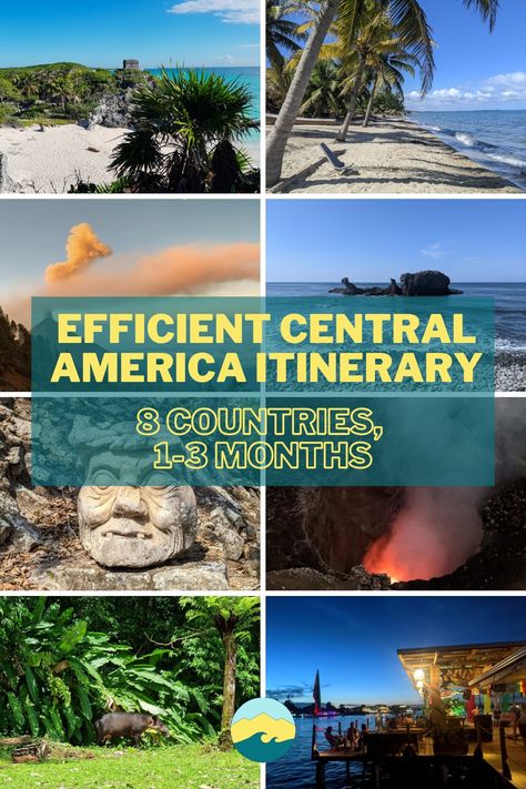 We compiled a comprehensive backpacking Central America route – 8 countries, 1-3 months, 28 stops, no flying (just public transport). Central America Itinerary, Central America Backpacking, Backpacking Mexico, Costa Rica Backpacking, America Itinerary, Backpacking Itinerary, Colombia Trip, Travel Belize, Mexico Beaches