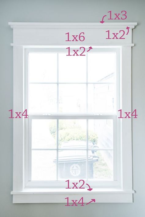 Diy Farmhouse Trim, Craftsman Style Window Trim, Craftsman Style Windows, Farmhouse Window Trim, Diy Window Trim, Farmhouse Trim, Diy Farmhouse Decoration, Interior Window Trim, Craftsman Trim