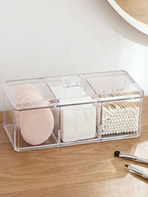 Clear Cosmetic Storage Box Rangement Makeup, Penyimpanan Makeup, Úložný Box, Acrylic Organizer Makeup, Acrylic Organizer, Storage Boxes With Lids, Dental Floss, Makeup Box, Cosmetic Storage