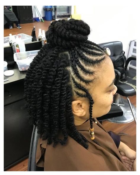 See more medium-length to long protective styles for natural hair braids.. Easy style for Black women and for kids in school. See how low maintenance your hair can... Protective Styles For Natural Hair Short, Protective Styles For Natural Hair, Styles For Natural Hair, Flat Twist Hairstyles, Tan Skin Blonde Hair, Natural Braided Hairstyles, Hairstyles Pictures, Protective Hairstyles For Natural Hair, Natural Hair Twists