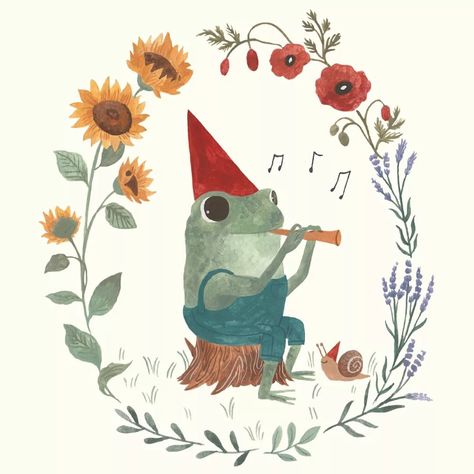 Frog Illustration Character, Frog Illustration, Storybook Art, Art Mignon, Fairytale Illustration, Frog Art, Art Et Illustration, Spring Aesthetic, Whimsical Illustration