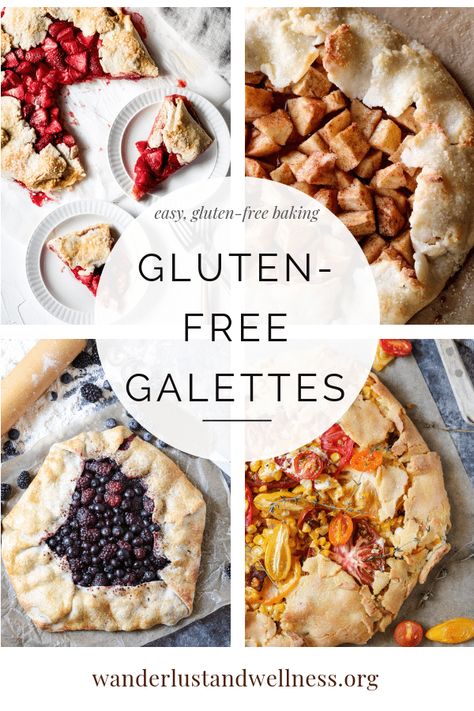 A collection of gluten-free galette recipes - from sweet to savory - all gluten-free! #glutenfreegalette #glutenfreebaking Gluten Free Galette, Galette Recipes, Pan Sin Gluten, Galette Recipe, Dairy Desserts, Gluten Free Pie, Gluten Free Sweet, Gf Desserts, Gluten Free Sweets