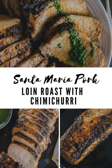 Pork Loin With Chimichurri Sauce, Pork Tenderloin Chimichurri, Chimichurri Pork, Pork Loin Recipes, Pork Loin Roast, Marinated Pork, Pork Loin, Pork Roast, Breakfast Recipes Easy