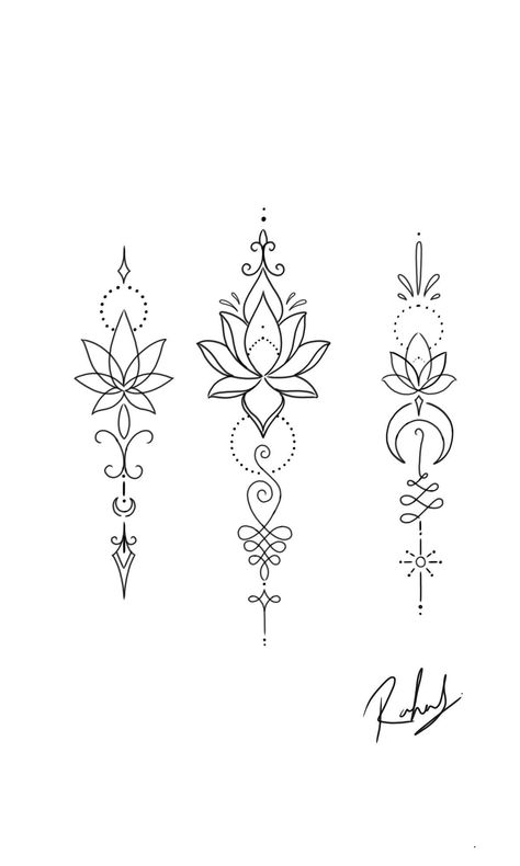 Simple Lotus Tattoo, Sternum Tattoo Design, Maching Tattoos, Simple Tattoos For Women, Small Chest Tattoos, Lotus Tattoo Design, Unalome Tattoo, Feather Tattoo Design, Spine Tattoos For Women