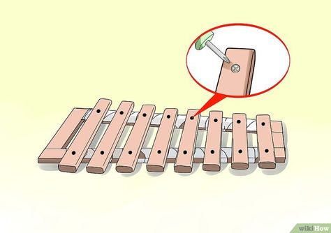 How to Make a Xylophone: 8 Steps (with Pictures) - wikiHow Wooden Musical Instruments, Marble Machine, Diy Instruments, Music Lesson Plans, Percussion Instrument, Diy Musical Instruments, Percussion Instruments, Special Needs Kids, Musical Toys