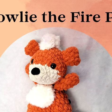 Willow&Wild on Instagram: "Growlie the Fire Puppy 🔥 FREE PATTERN  This fire-type pocket monster has come highly requested, so I'm happy to announce he's finally ready!!   Also - have you seen Revy the No-Sew Car? The pattern is now available on my Etsy, its a perfect market make!! 🚗  If insta patterns aren't your style, there are downloadable patterns on my Etsy 🤗   #willowandwild  #crochetaddict  #crochetlove #crochetoftheday #freepattern  #freecrochetpattern  #freeamigurumipattern  #freepatterns  #pokemon  #pokemonart  #pokemontoys  #pokemonartwork  #pokefan  #pokemoncommunity  #pokemonfan  #pokemonfanart  #pokemonfever  #pokemontoy  #pokémon  #growlithe  #firetype  #firetypepokemon  #instacrochet  #instacrocheting  #crocheteveryday" Pokémon Growlithe, Fire Type Pokémon, Pokemon Toy, Fox Pattern, Pokemon Fan Art, Pocket Monsters, Pokemon Fan, Amigurumi Free Pattern, Pokemon Art