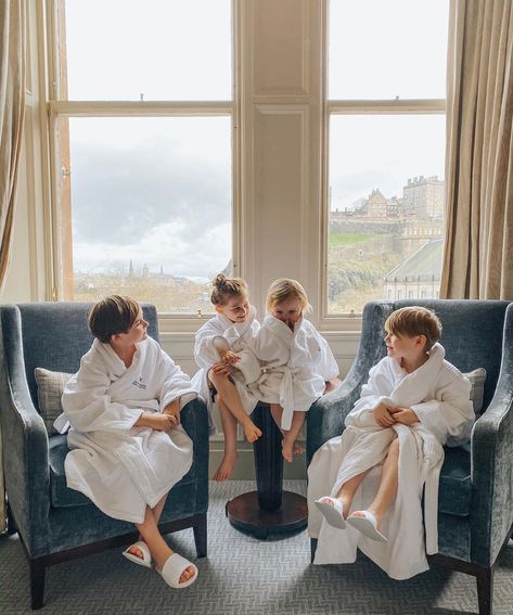 Family Travel on Instagram: “Tell me you love tiny robes and slippers as much as I do? . What’s your favorite thing about hotel rooms?  #liveunforgettable @waedinburgh…” Hotel Family Photoshoot, Family Hotel Photography, Family Robes, Hotel Family Room, Mother Daughter Spa, Family Hotel Room, Cny 2024, Hotel Photoshoot, Hotel Photography