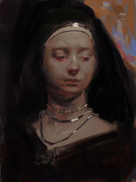 ArtStation - Convent, Devin Korwin Mother Sketch, Reverend Mother, Arte Inspo, Anatomy Art, Artist Style, Painting Style, Pretty Art, Portrait Art, Traditional Art