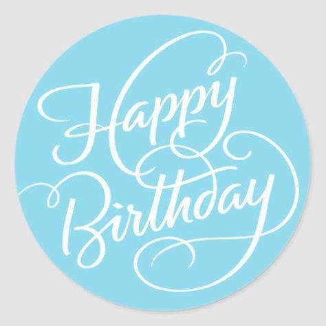 $6.30 | BLUE HAPPY BIRTHDAY | STICKER #birthday, birthday party, calligraphy, typography, script, handwriting, popular, pastel, birthday sticker, blue, party, sticker, label, tag, typographic, calligraphic, modern calligraphy, quote, text, font, word, greeting, celebration, pretty, cute, girly, brush, typo, trendy, modern, stylish, cool, chic, minimalist, lettering, hand lettering, happy birthday, birthday greeting, cyan, baby blue Cuban Desserts, Typography Styles, Happy Birthday Logo, Blue Happy Birthday, Happy Birthday Pink, Happy Birthday For Her, Happy Birthday Words, Happy Birthday Tag, Happy Birthday Blue