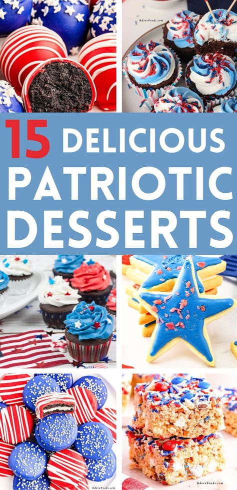 Memorial Day desserts are celebrated in style. Showcase your patriotism with red, white, and blue desserts like flag-themed cakes, patriotic berry trifles, and layered Jello recipes. Delight guests with Memorial Day cupcakes, star-spangled cookies, and patriotic popsicles. These Memorial Day dessert recipes, including red, white, and blue cheesecakes and patriotic parfaits, are perfect memorial day recipes to try this year Memorial Day Desserts, Memorial Day Foods, Patriotic Treats, Bbq Desserts, Berry Trifle, Patriotic Food, Patriotic Desserts, 4th Of July Cake, Blue Desserts