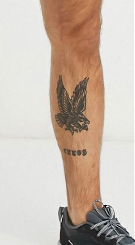 Traditional eagle leg tattoo Eagle Leg Tattoo, Eagle Tattoo, Leg Tattoo, Leg Tattoos, Tatting, Tattoos, Quick Saves