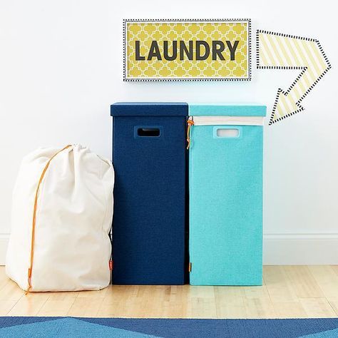 15 Space Saving Dorm Hacks from an Experienced College Mom - Raising Teens Today Dorm Laundry Hamper, Container Store Organization, College Laundry, College Storage, Dorm Laundry, Dorm Hacks, College Mom, Hamper With Lid, Laundry Business