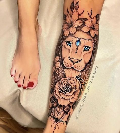 Tattoos For Women Unique, Animal Tattoos For Women, Cute Thigh Tattoos, Stomach Tattoos Women, Shin Tattoo, Feminine Tattoo Sleeves, Finger Tattoo For Women, Cool Wrist Tattoos, Mandala Animal