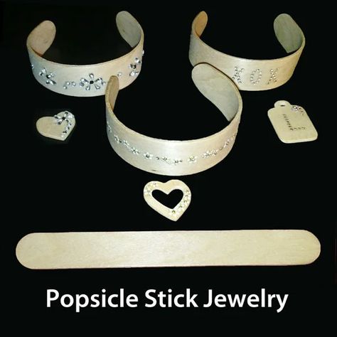 Popsicle Stick Jewelry : 3 Steps (with Pictures) - Instructables Popsicle Stick Bracelets, Stick Jewelry, Summer Camp Art, Tongue Depressor, Tongue Depressors, Popsicle Crafts, Girl Scout Ideas, Claddagh Ring, Popsicle Stick Crafts