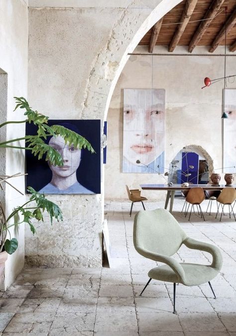 Noto Sicily, Italian Interior, Vogue Living, House Inside, Art Installation, House Architecture Design, Eclectic Home, Beautiful Interiors, Puglia