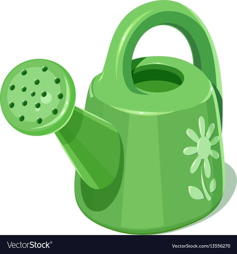 Watering can garden Royalty Free Vector Image - VectorStock Watering Can Illustration, Easy Kindergarten Crafts, Circus Activities, Cartoon Garden, Wooden Coat Hangers, Business Icons Vector, Beautiful Butterflies Art, Toddler Arts And Crafts, Garden Watering