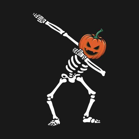 Check out this awesome 'Halloween+Dabbing+Pumpkin+Skeleton' design on @TeePublic! Halloween Facebook Cover, Scary Scarecrow, Ghoul School, Creepy Movies, Pumpkin Skeleton, Pumpkin Wallpaper, Halloween Wallpaper Cute, Scary Wallpaper, Skeleton Design