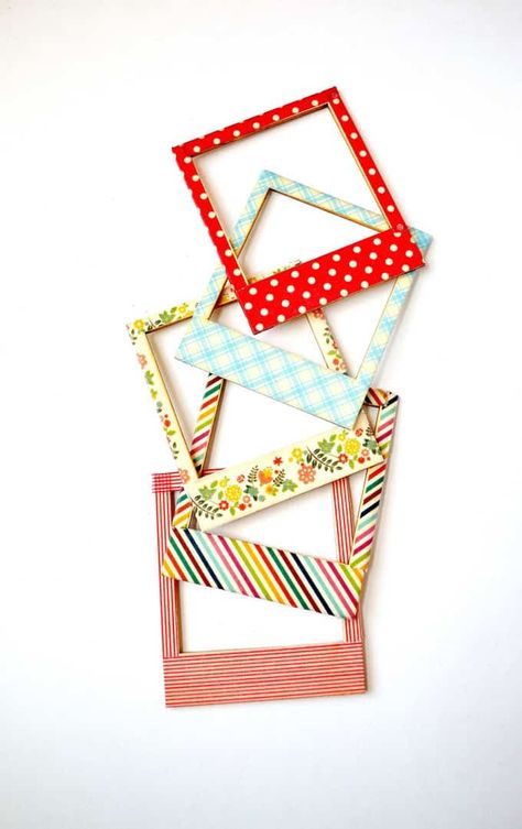 Washi Tape Frame, Diy Washi Tape Crafts, Diy Washi Tape, Washi Tape Projects, Washi Tape Ideas, Kerajinan Diy, Tape Projects, Tape Ideas, Duct Tape Crafts